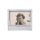 Mariposa Beaded 4x6 Frame – Love You To The Moon and Back, elegant handcrafted frame for treasured memories. Available at Be Charmed.