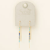 Scout Curated Wears -Chromacolor Miyuki Thread Earring - Cobalt Multi/Gold