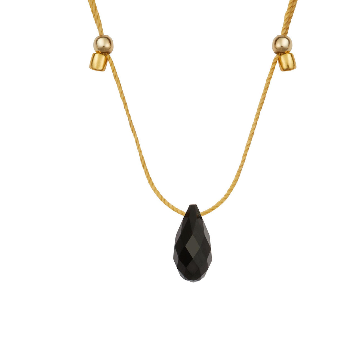 &LIVY Gold Hyevibe Crystal Slider Jet Necklace
