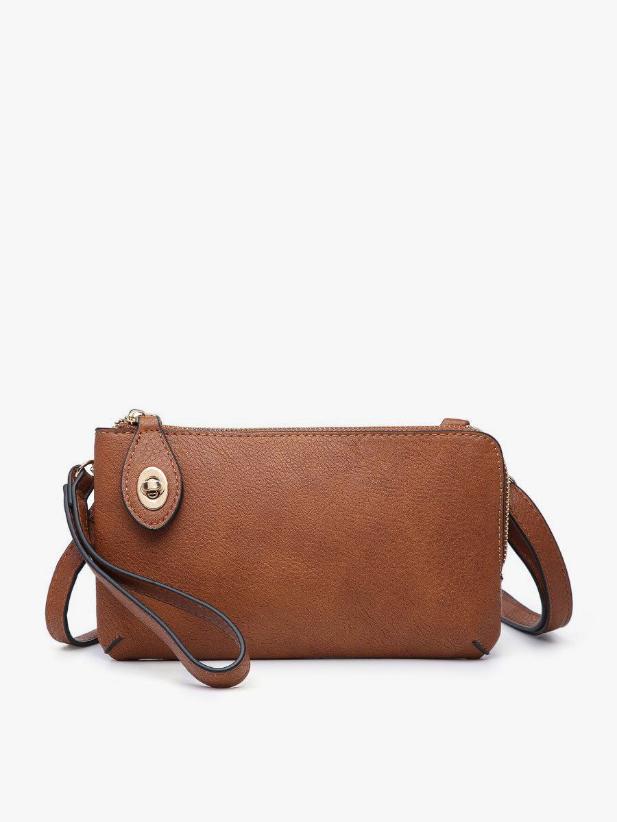 Jen & Co Brown Kendall Crossbody Wristlet