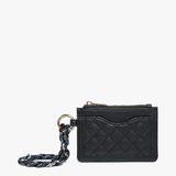 Jen & Co Black Rhodes Quilted Wallet Wristlet