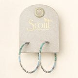 Scout Curated Wears -Chromacolor Miyuki Small Hoop - Turquoise Mult/Silver