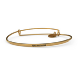 &LIVY Gold POSY Bangle Fear Nothing Bracelet
