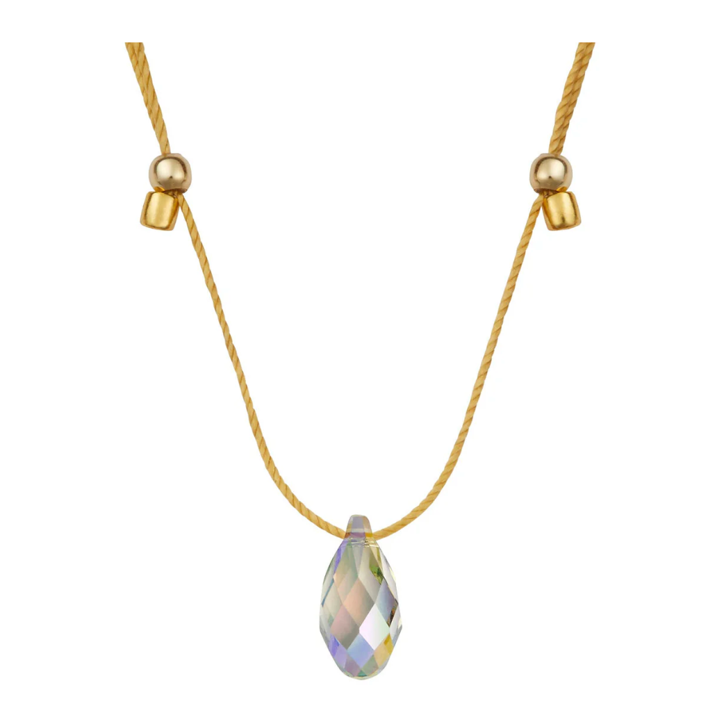 &LIVY Gold Hyevibe Crystal Slider Paradise Necklace