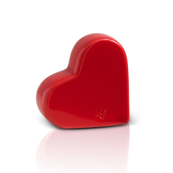 Nora Fleming Be Mine Heart Mini ceramic attachment featuring a red heart design—perfect for Valentine’s Day and romantic celebrations. Available at Be Charmed.