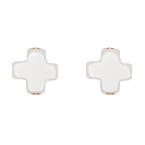 enewton Signature Cross Stud Off White 