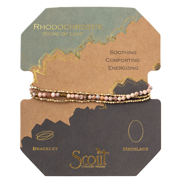 Scout Curated Wears Delicate Stone Bracelet in Rhodochrosite available at Be Charmed.