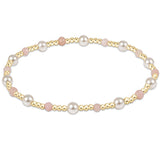 enewton Pink Opal Pearl Sincerity Pattern 4mm Bead Bracelet 