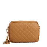 Maple Pom Pom London Quilted City leather crossbody bag in a quilted finish with gold hardware available at Be Charmed.
