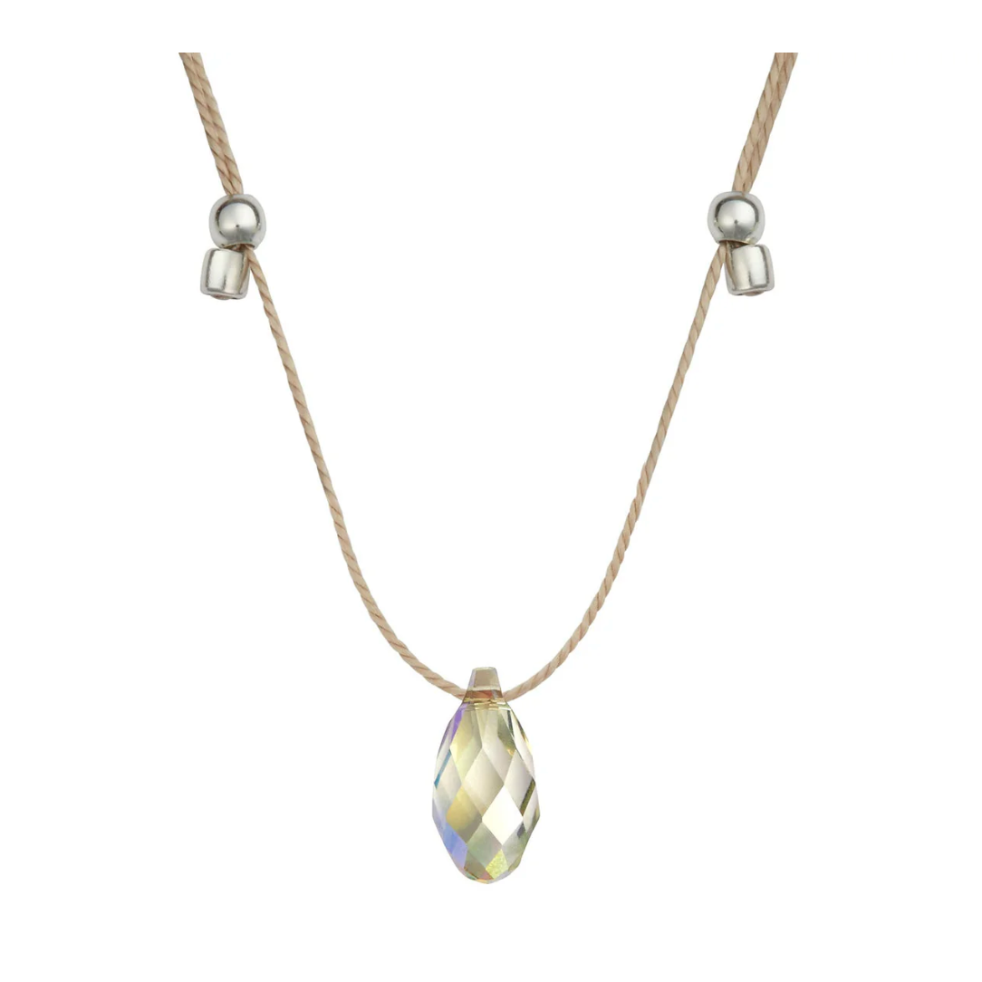 &LIVY Silver Hyevibe Crystal Slider Paradise Necklace