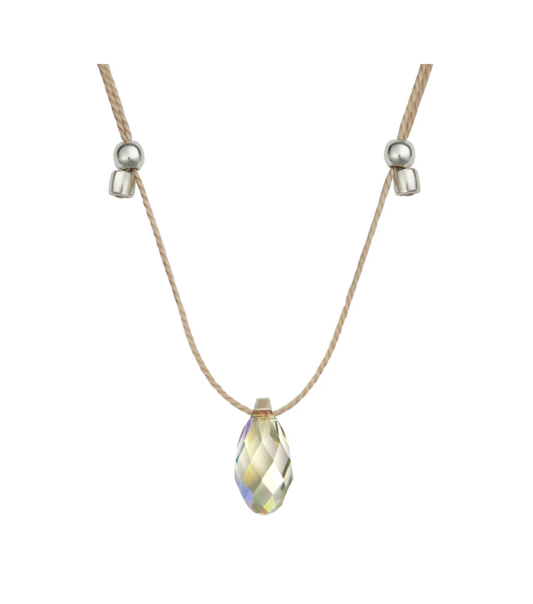 &LIVY Silver Hyevibe Crystal Slider Paradise Necklace