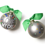 Coton Colors - Popper Glass Ornament - I Love My Cat