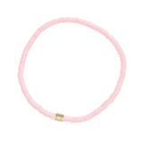 Pura Vida cabrillo vinyl disc stretch bracelet in baby pink available at Be Charmed.