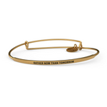 &LIVY Gold POSY Bangle Rather Now Than Tomorrow Bracelet