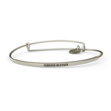 &LIVY Silver POSY Bangle Forever Blessed Bracelet