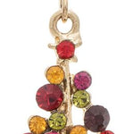Rain Gold Bright Lights Multicolored Christmas Tree Earrings—festive holiday statement earrings. Available at Be Charmed