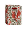 A Rifle Paprer Co gift bag with a cream background, featuring a red cardinal and green floral pattern, with red paper handles. Available at Be Charmed