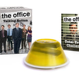 Running Press The Office talking button featuring the iconic Dlogo and sound activation, available at Be Charmed
