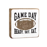 Game Day Football 6x6 Block Sign available at Be Charmed