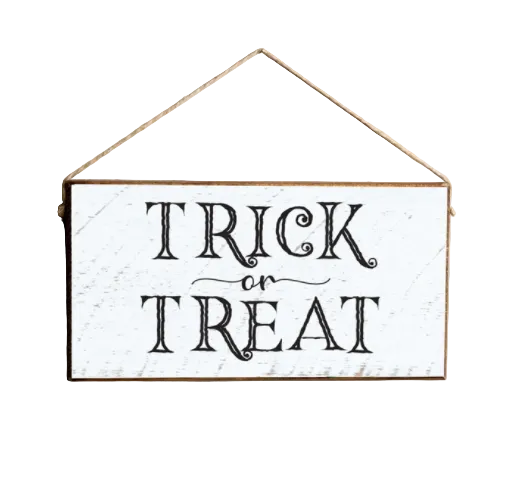 Trick or Treat Twine Sign available at Be Charmed