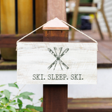 Rustic Marlin - Ski Sleep Ski Twine Sign