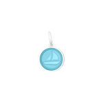 Lola Sailboat Silver Pendant Light Blue