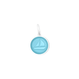 Lola Sailboat Silver Pendant Light Blue