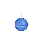 Lola Sailboat Silver Pendant Periwinkle