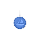Lola Sailboat Silver Pendant Periwinkle