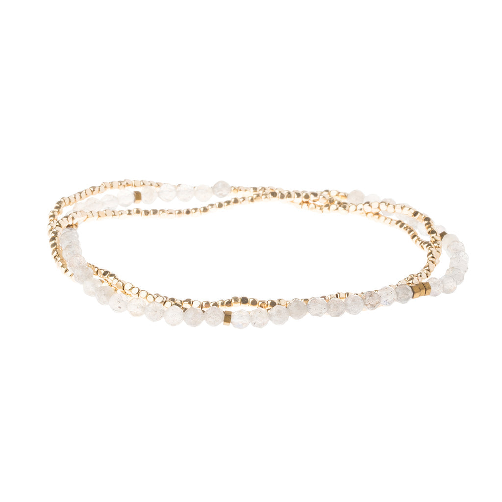 Scout Curated Wears Delicate Stone wrap bracelet and necklace combo stone of courage available at Be Charmed