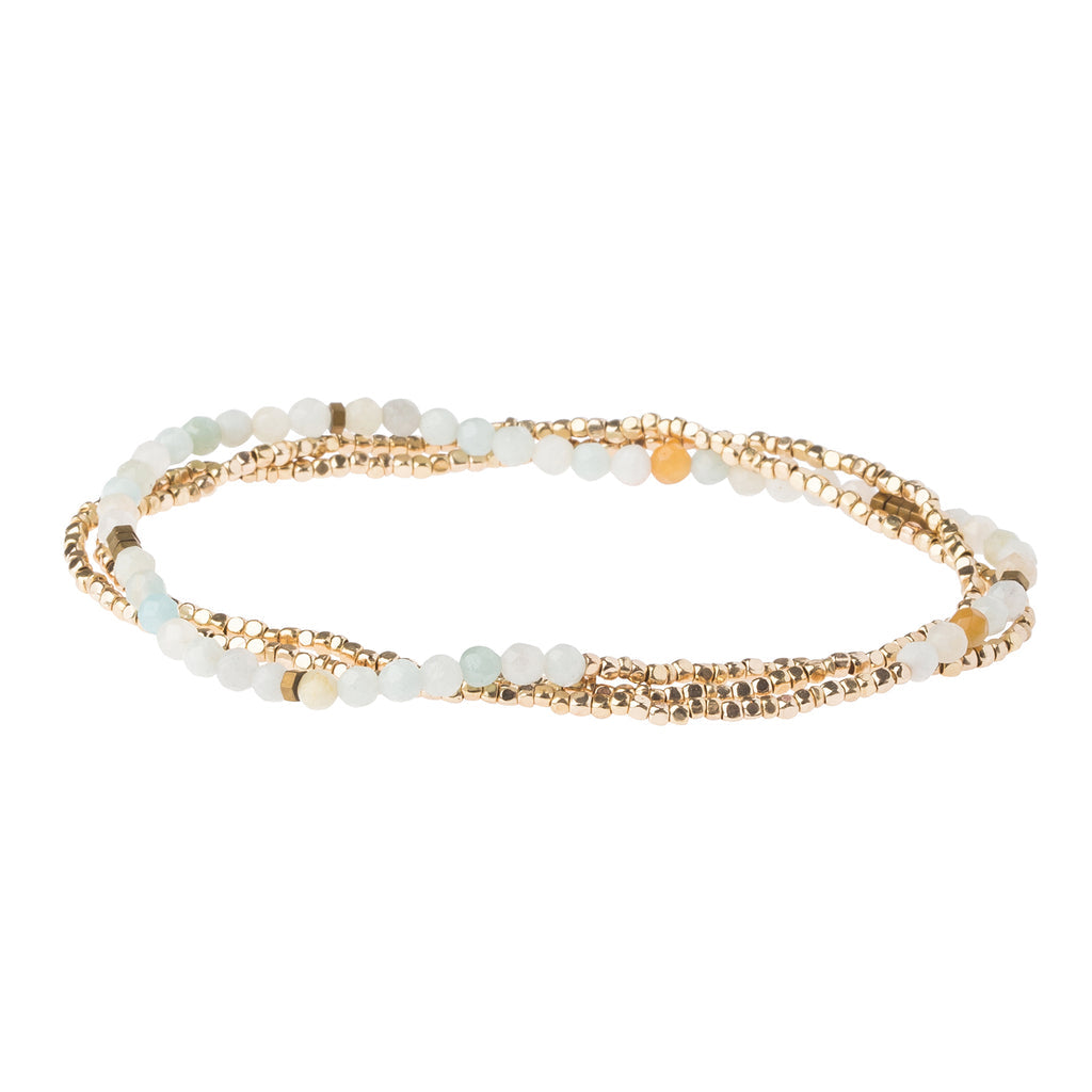 Scout Curated Wears Delicate Stone wrap bracelet and necklace combo, stone of magic available at Be Charmed 