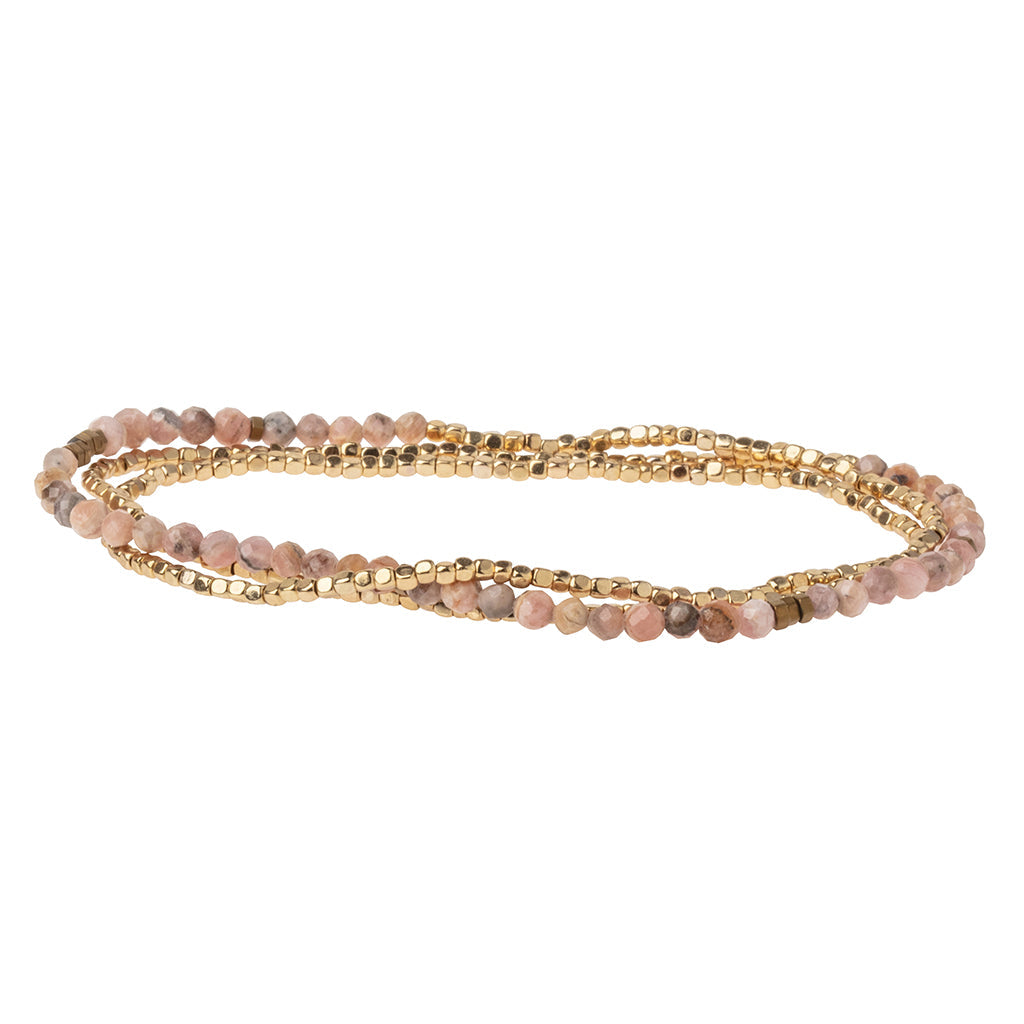 Scout Curated Wears Delicate Stone wrap bracelet and necklace combo, stone of love, available at Be Charmed