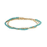 Scout Curated Wears Delicate Stone wrap bracelet and necklace combo, stone of sky, available at Be Charmed