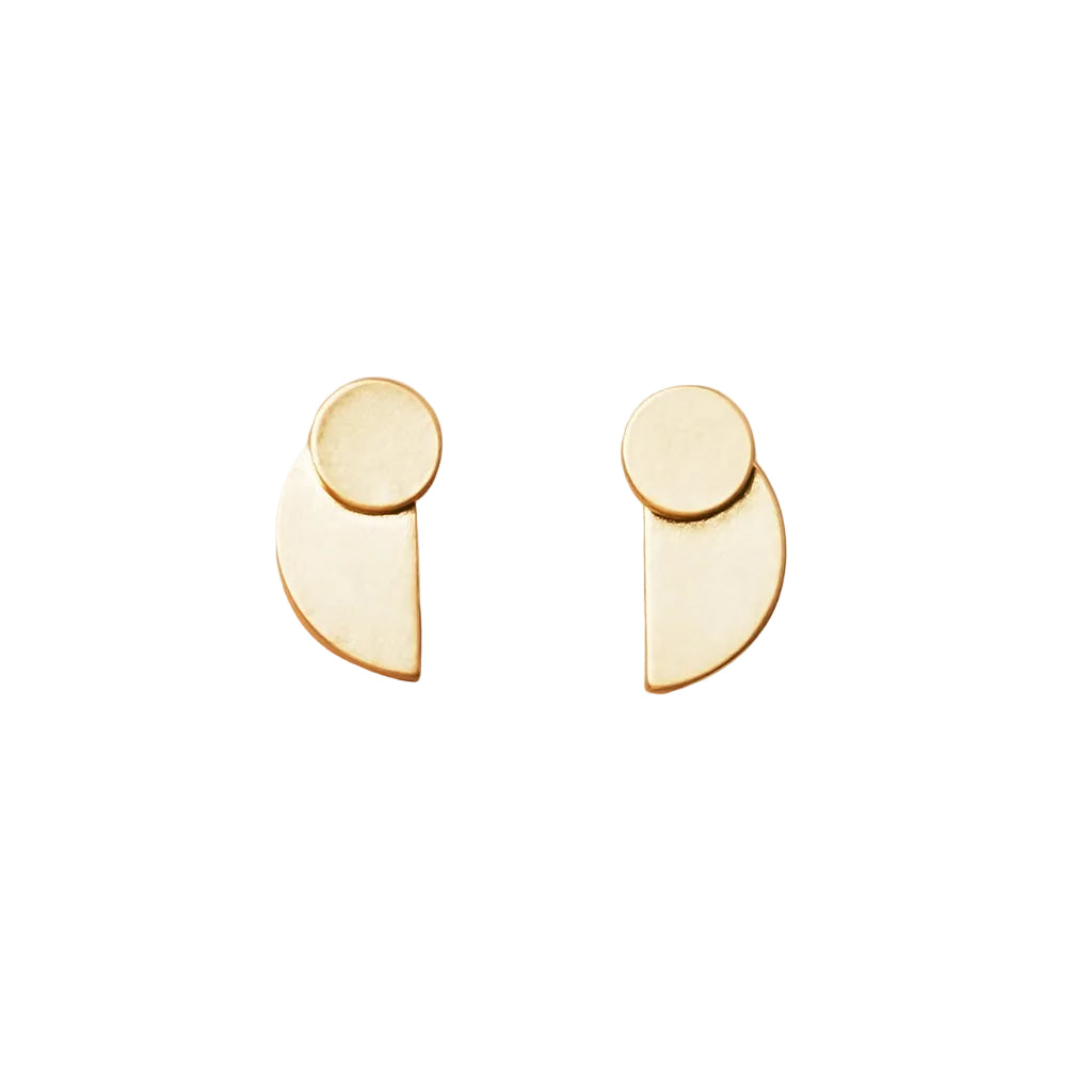 Scout Curated Wears Gold Vermeil Eclipse Stud Earrings available at Be Charmed.