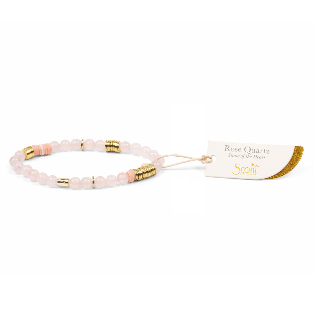 Scout Curated Wears Intermix Stone Stacking Bracelet in Rose Quartz available at Be Charmed.