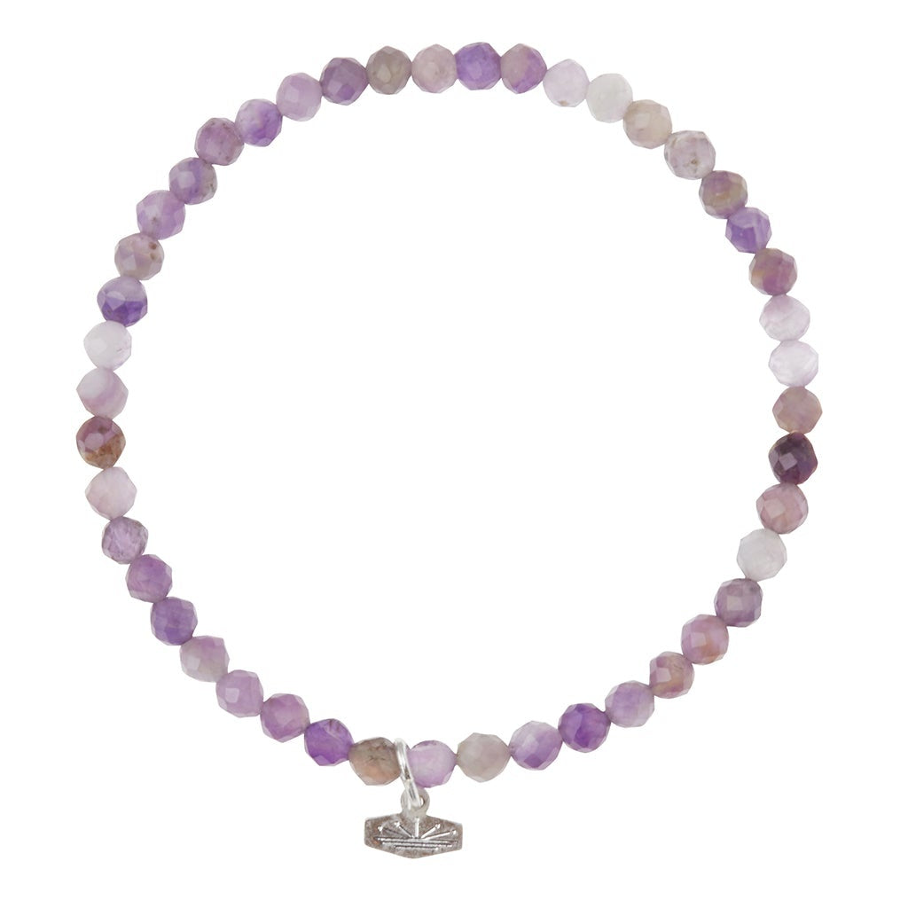 Scout Curated Wears Amethyst and Silver Mini Stone Stacking Bracelet available at Be Charmed.