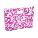 Floral patterned pouch on a white background. Available at Be Charmed