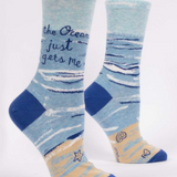 Blue Q - The Ocean Just Gets Me Crew Socks