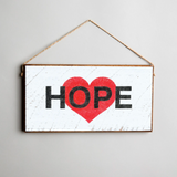 Rustic Marlin - Twine Sign - Hope Heart