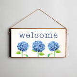 Rustic Marlin - Twine Sign - Welcome Hydrangea