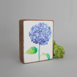 Rustic Marlin - Blue Hydrangea Wood Block
