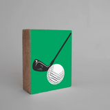 Rustic Marlin - Wood Block - Golf