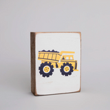 Rustic Marlin - Wood Block - Dump Truck