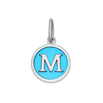 Lola Light Blue Initial M Mini Pendant 