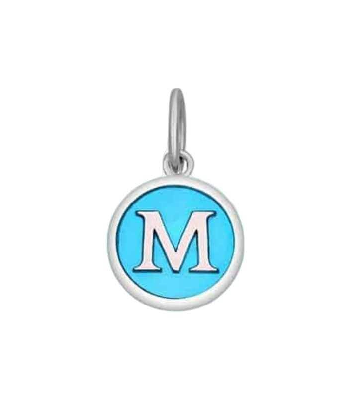 Lola Light Blue Initial M Mini Pendant 