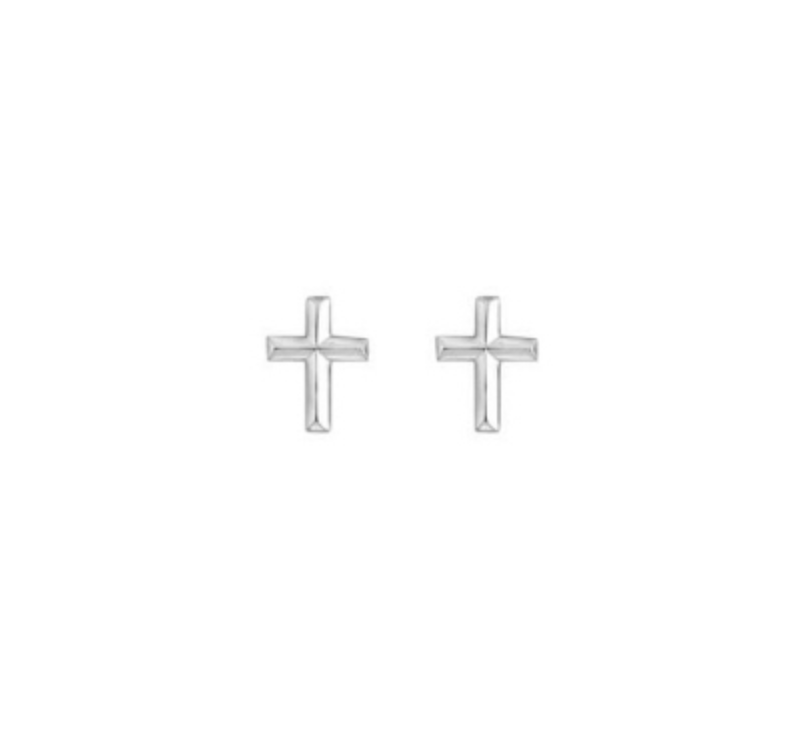 Aimee by Pastore Cross Stud Earrings