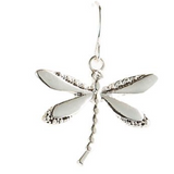 Rain - Silver Deco Dragonfly Earring