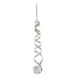 Rain - Silver Corkscrew Cubic Zirconia Earring