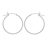 Wheeler Sterling Silver 1.56" Hoop Earring
