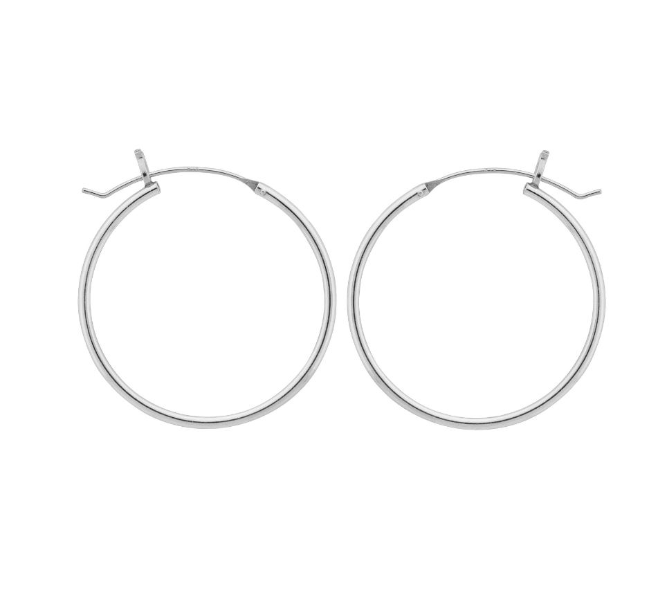 Wheeler Sterling Silver .83" Hoop Earring